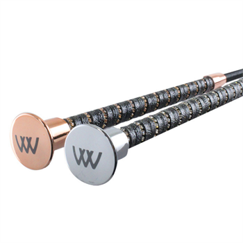 Twisted Dressage Whip | Black /Rose Gold