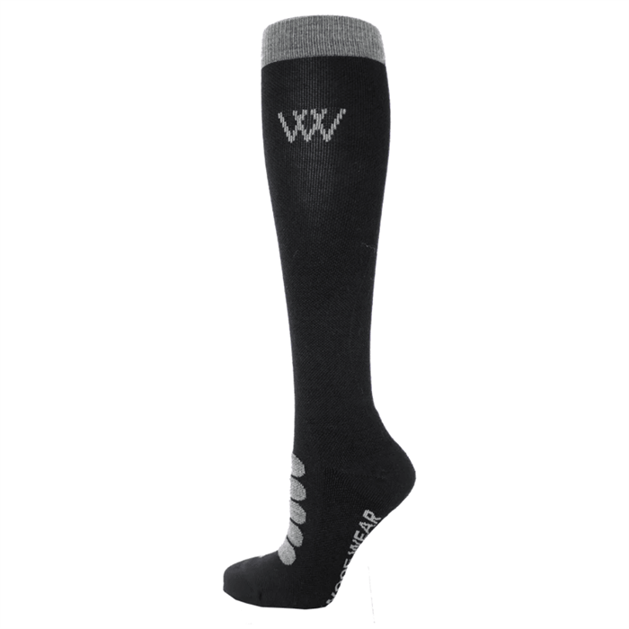 Woof Wear | Winter Tech Riding Sock | Black/Grey