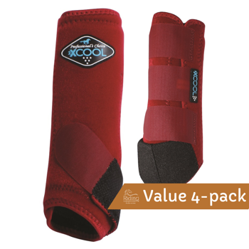 2XCool Sports Medicine Boots 4-pack | Crimson Red Small