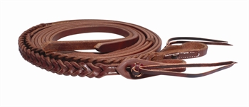 Ranch Heavy Oil Harness Leather Split Reins | 5/8" x 7'