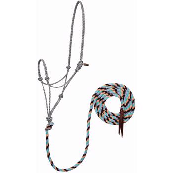 ECOLUXE Rope Halter w. Lead |  Black/Charcoal/Olive Green/Cherry Blossom