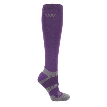 Woof Wear | Winter Socks | Damson/Grey Medium