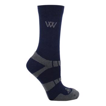 Woof Wear | Short Bamboo Waffle Socks | Navy/Grey